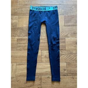 Gymshark Women's Elastic Waist Leggings Yoga MMA Gym Blue Navy Size XS